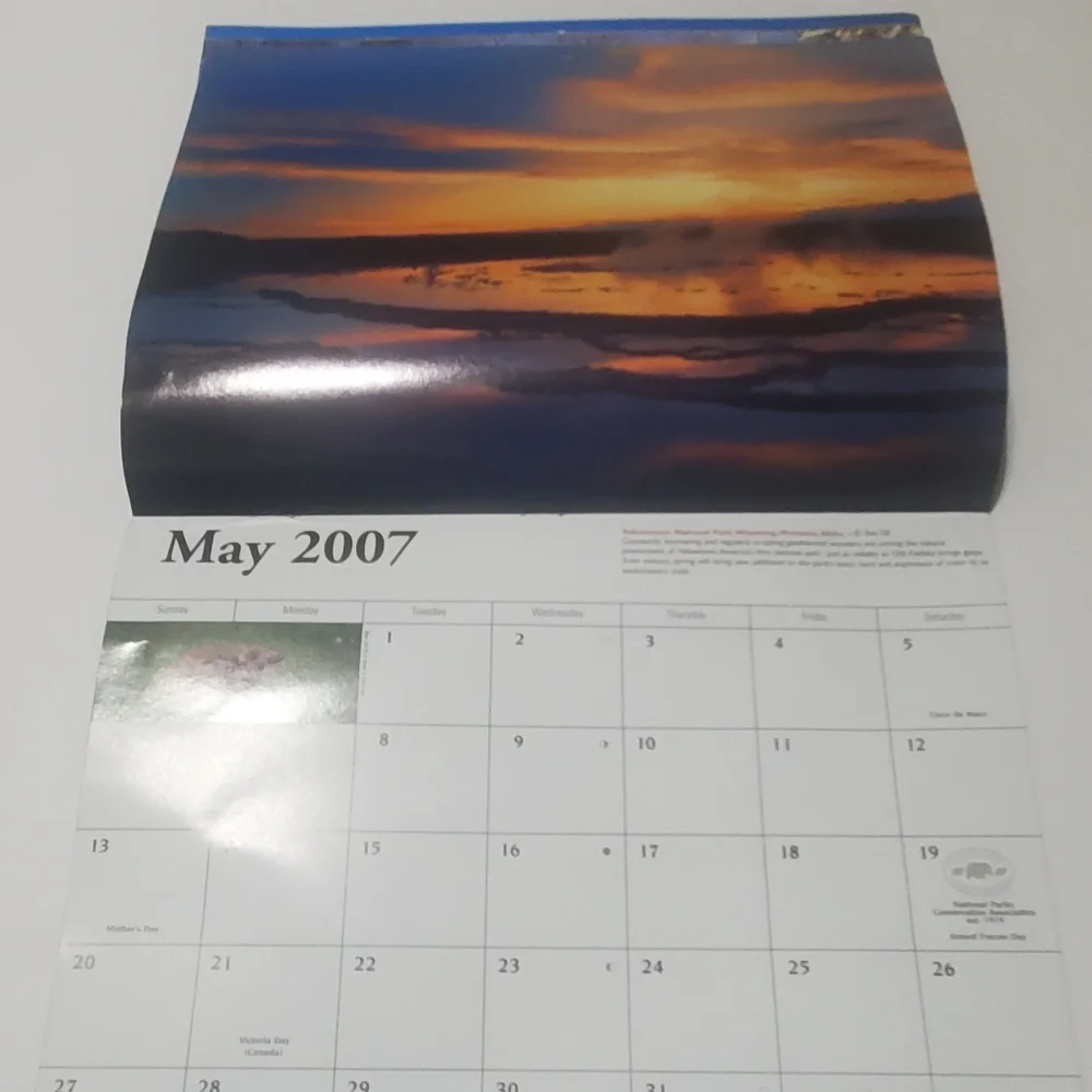 5/$15 Paper Crafting 2007 Calendar National Parks
